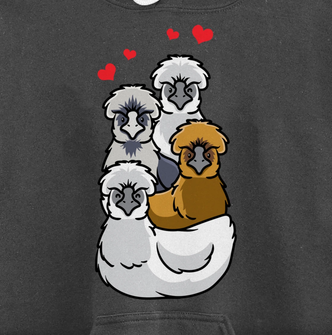 Silkie Chinese silk chicken Pullover Hoodie