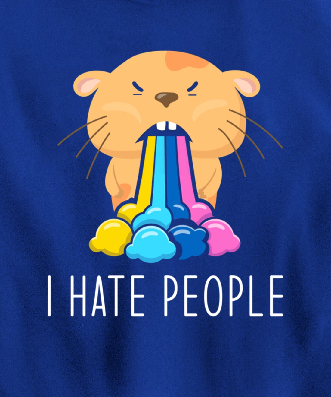 I Hate People Design - I Hate People - Hamster Pullover Hoodie