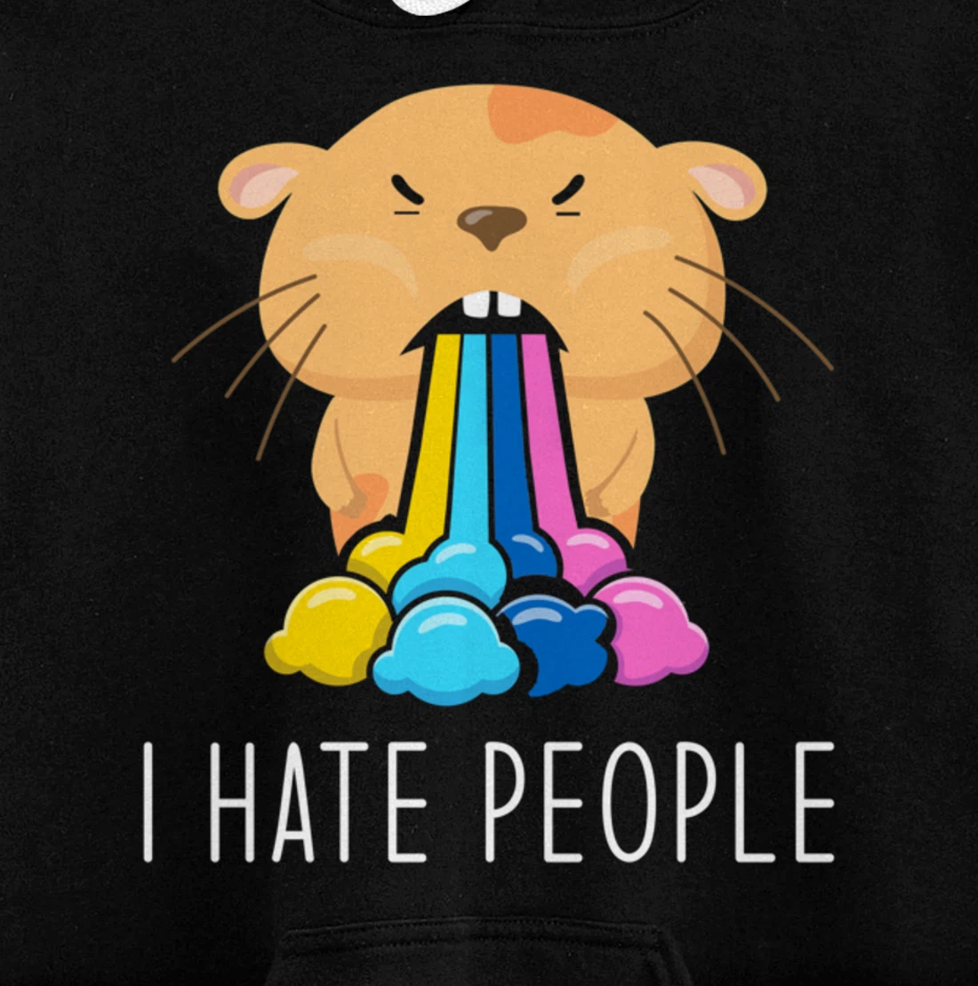 I Hate People Design - I Hate People - Hamster Pullover Hoodie