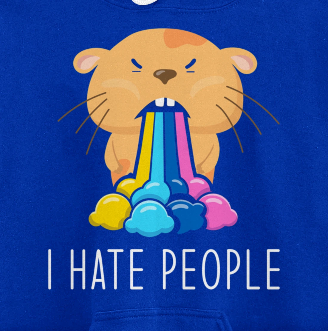 I Hate People Design - I Hate People - Hamster Pullover Hoodie