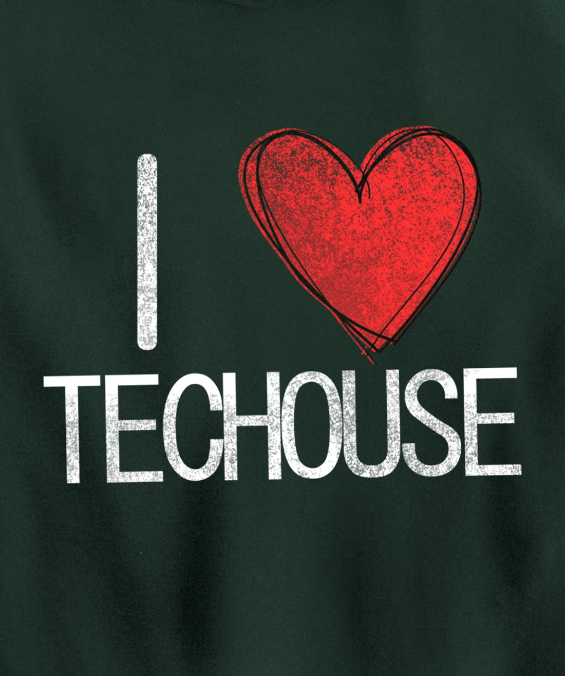 I love techno, techouse, electronic music cool distressed Pullover Hoodie
