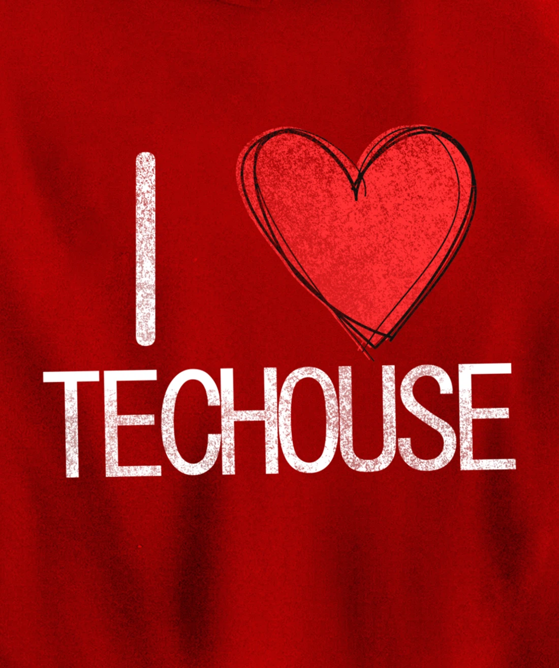I love techno, techouse, electronic music cool distressed Pullover Hoodie
