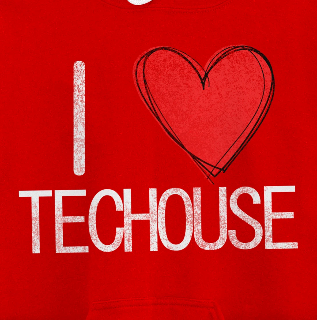 I love techno, techouse, electronic music cool distressed Pullover Hoodie