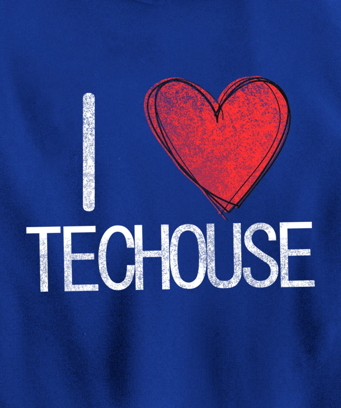 I love techno, techouse, electronic music cool distressed Pullover Hoodie