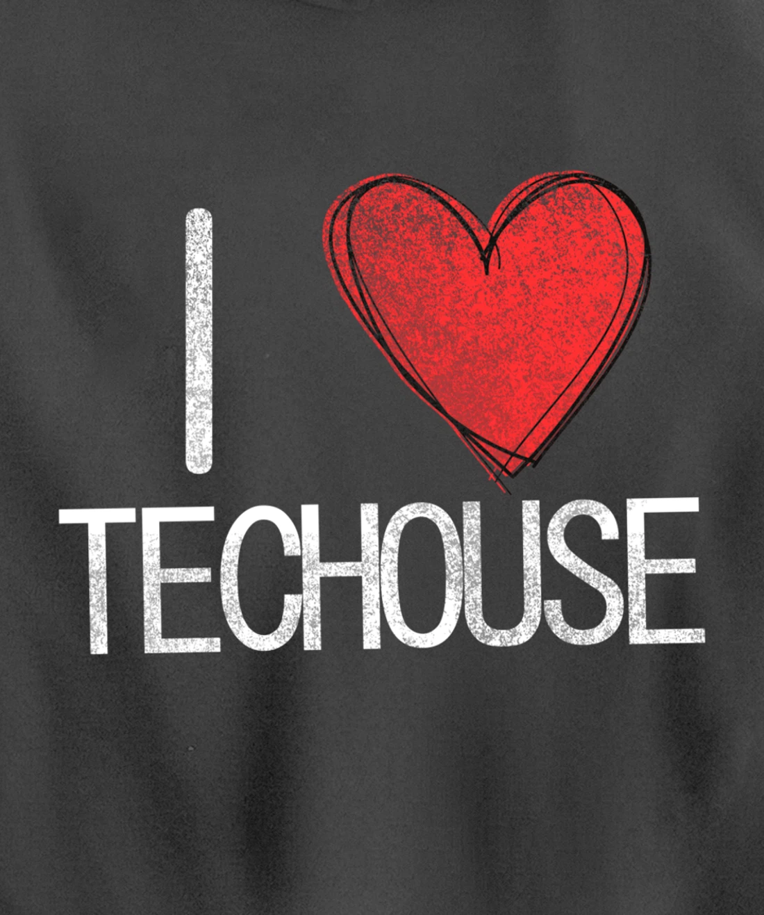 I love techno, techouse, electronic music cool distressed Pullover Hoodie