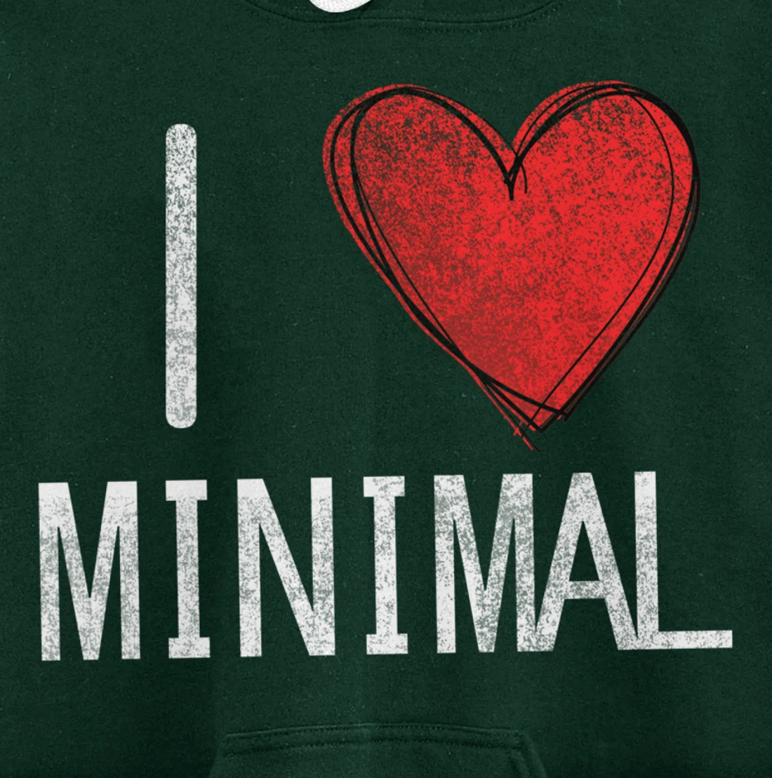 I love minimal, techno, electronic music cool distressed Pullover Hoodie