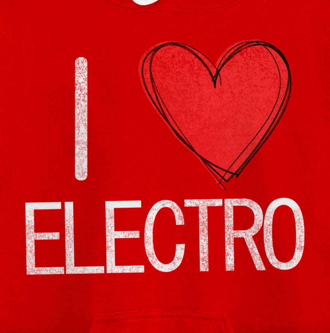 I love electro, techno, electronic music cool distressed Pullover Hoodie