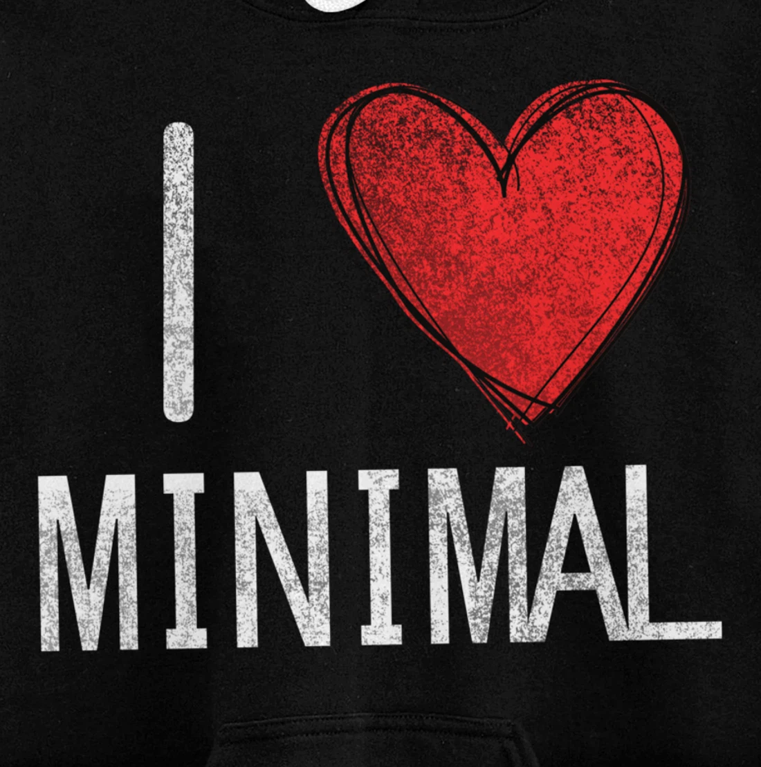 I love minimal, techno, electronic music cool distressed Pullover Hoodie