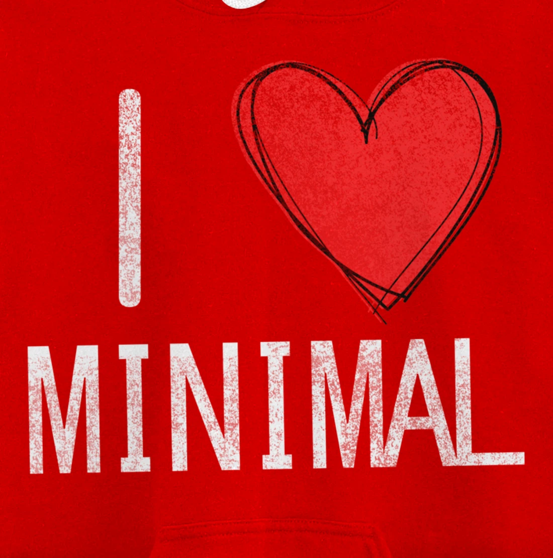 I love minimal, techno, electronic music cool distressed Pullover Hoodie