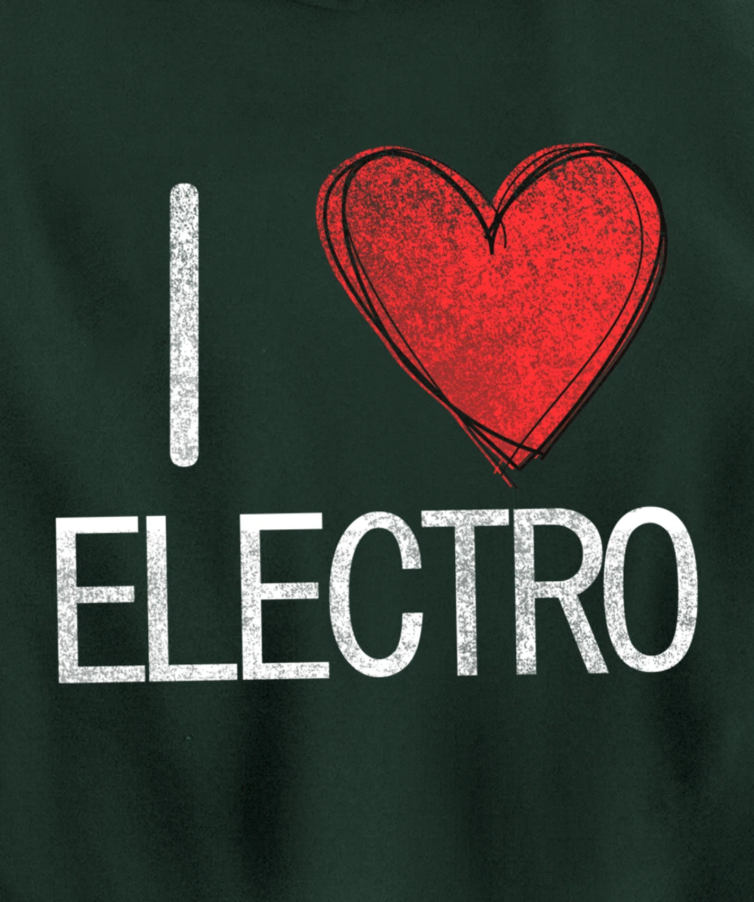 I love electro, techno, electronic music cool distressed Pullover Hoodie