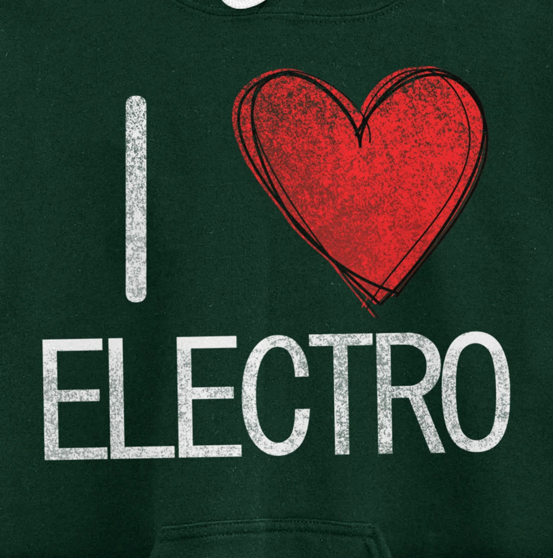 I love electro, techno, electronic music cool distressed Pullover Hoodie