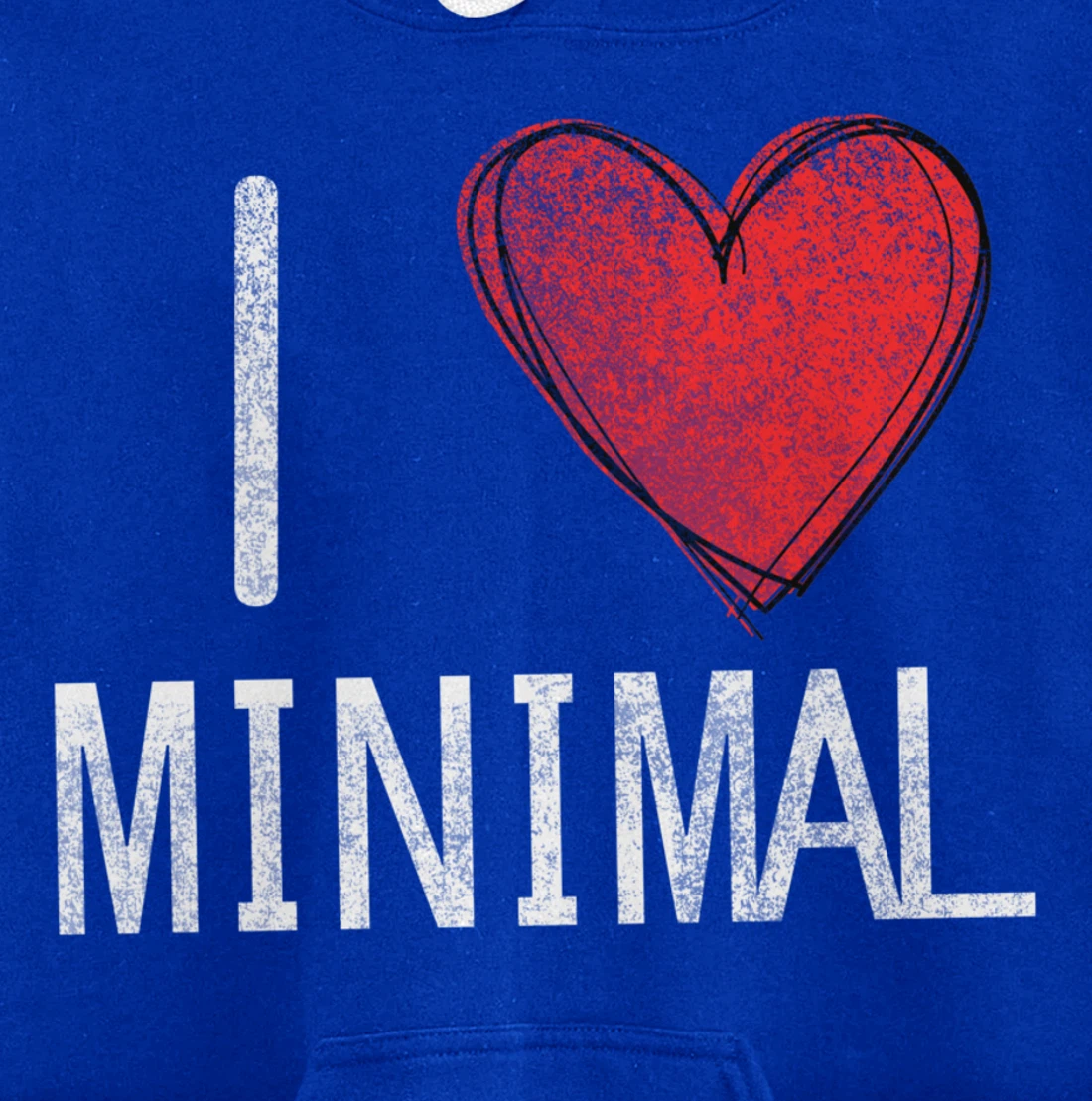 I love minimal, techno, electronic music cool distressed Pullover Hoodie
