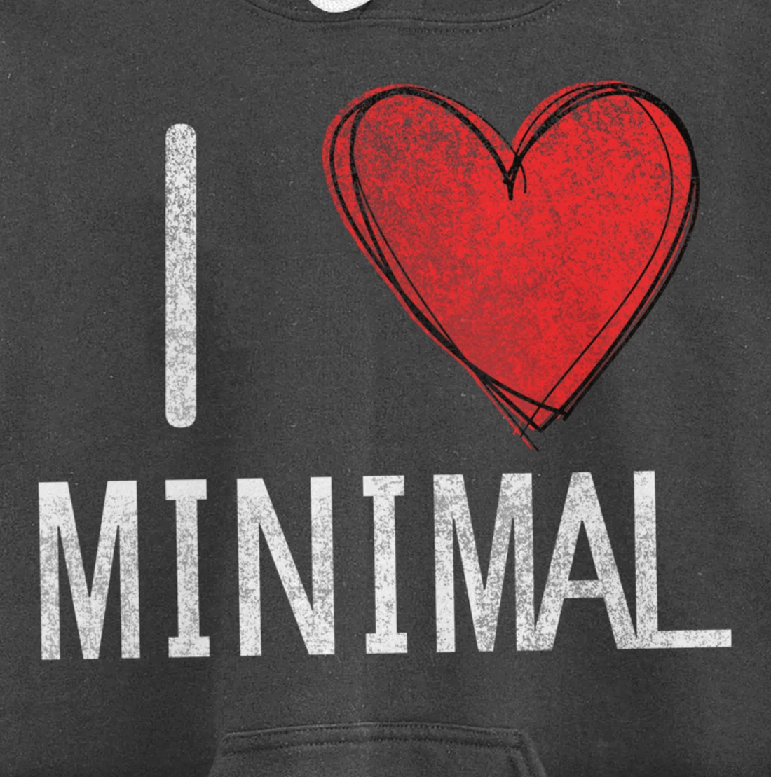 I love minimal, techno, electronic music cool distressed Pullover Hoodie