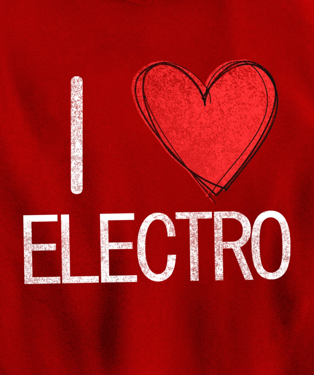 I love electro, techno, electronic music cool distressed Pullover Hoodie
