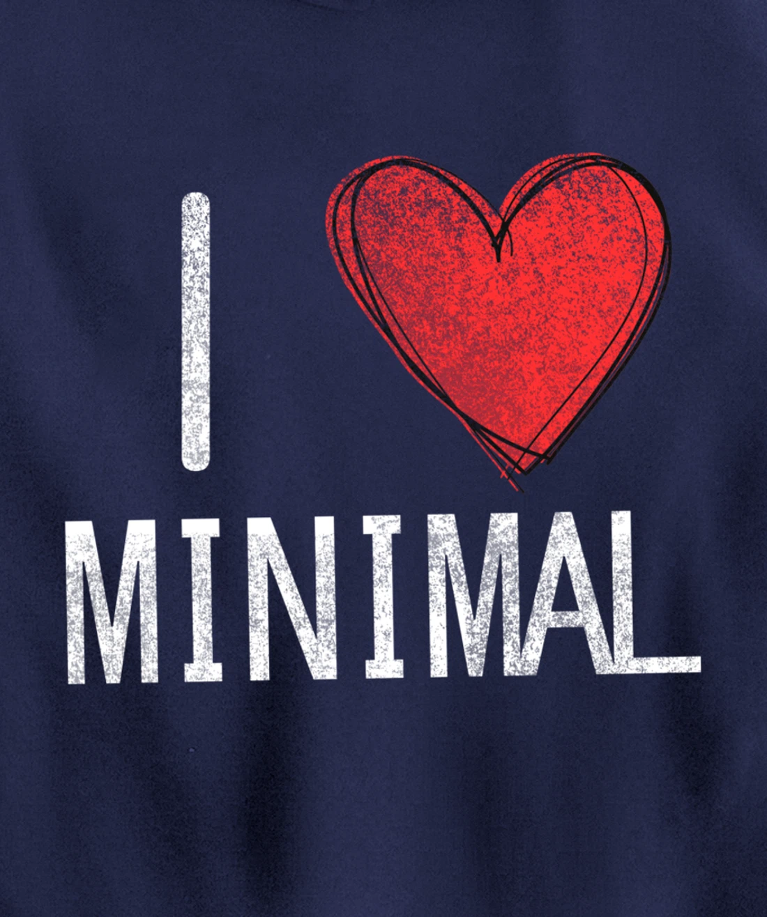 I love minimal, techno, electronic music cool distressed Pullover Hoodie