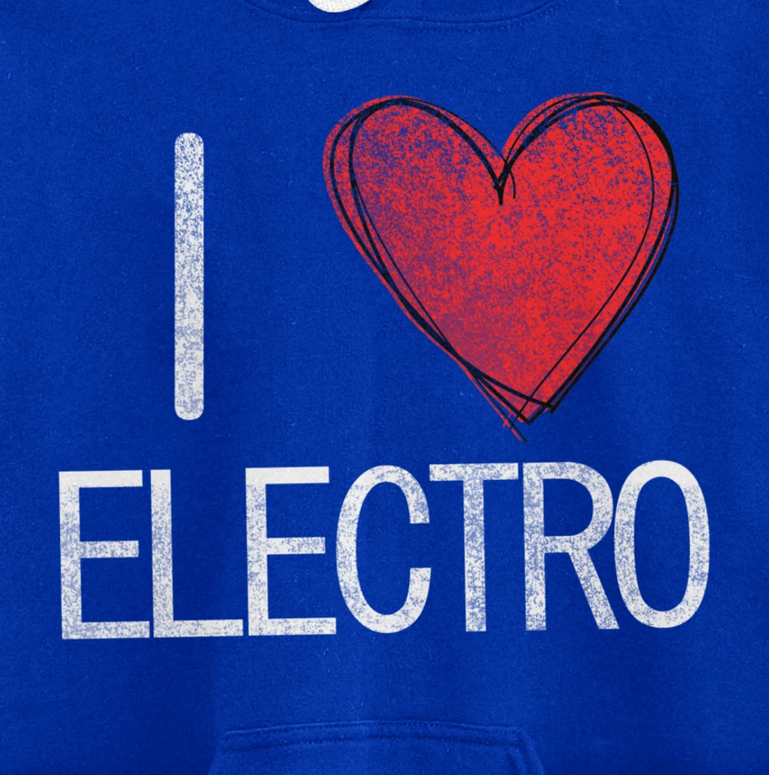 I love electro, techno, electronic music cool distressed Pullover Hoodie