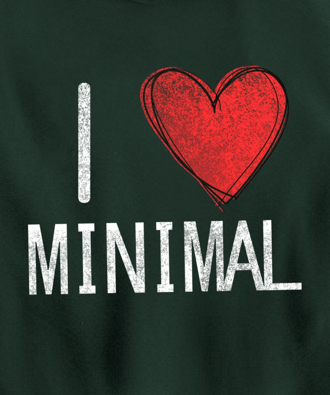I love minimal, techno, electronic music cool distressed Pullover Hoodie