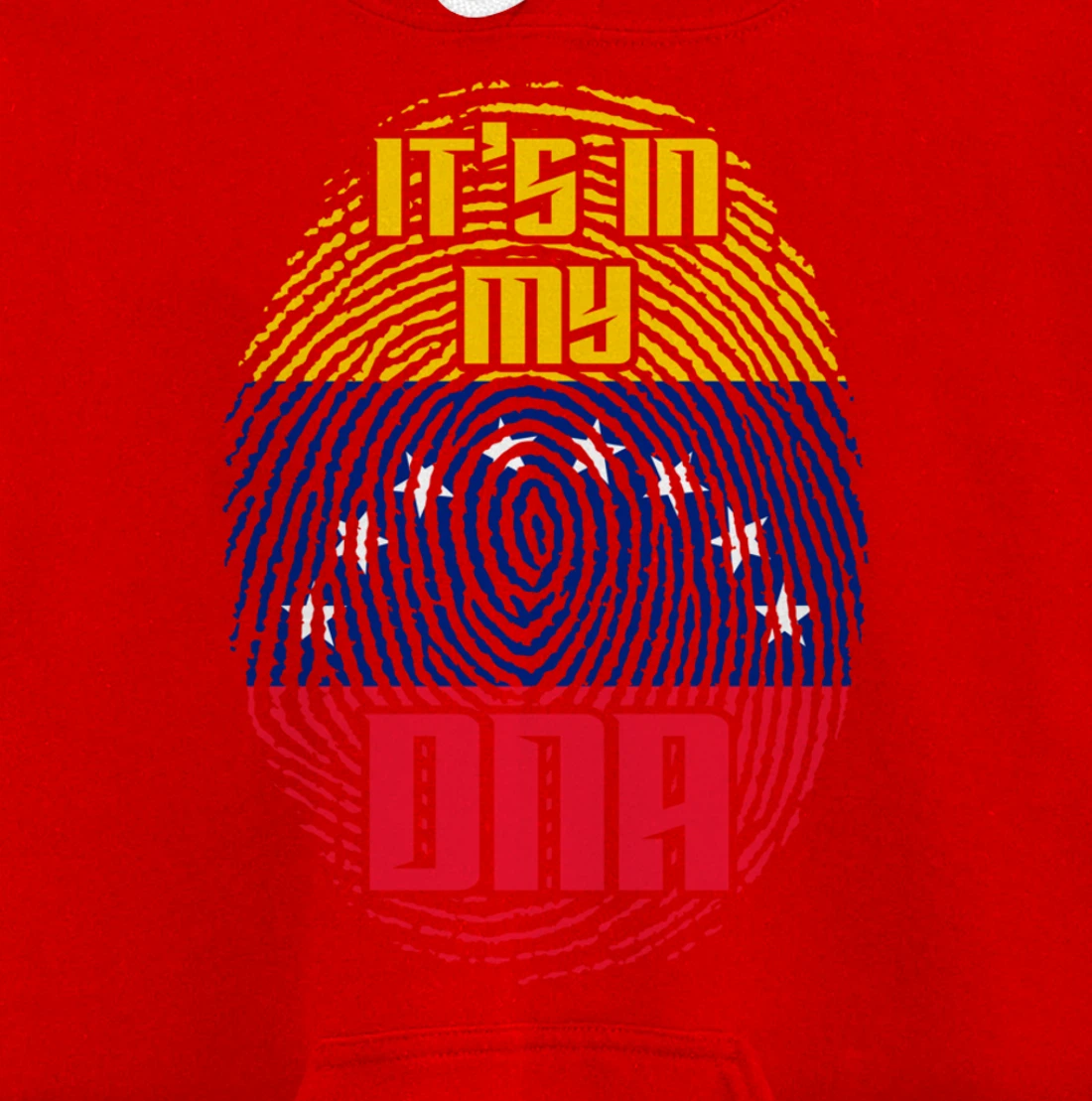 Venezuelan Flag Fingerprint DNA Patriotic Venezuela Pullover Hoodie