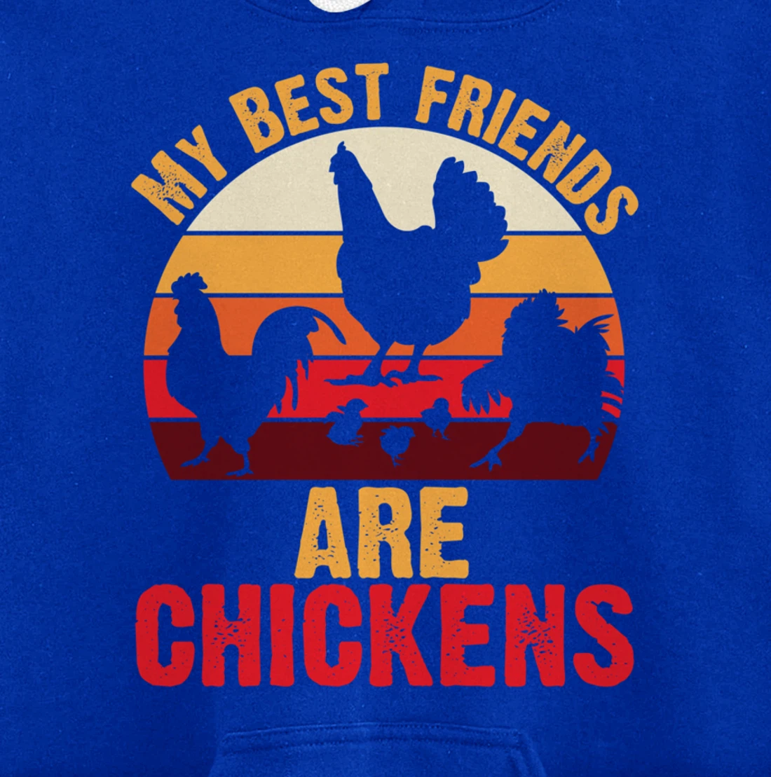 My Best Friends Are Chickens Chicken Retro vintage Chicken Pullover Hoodie