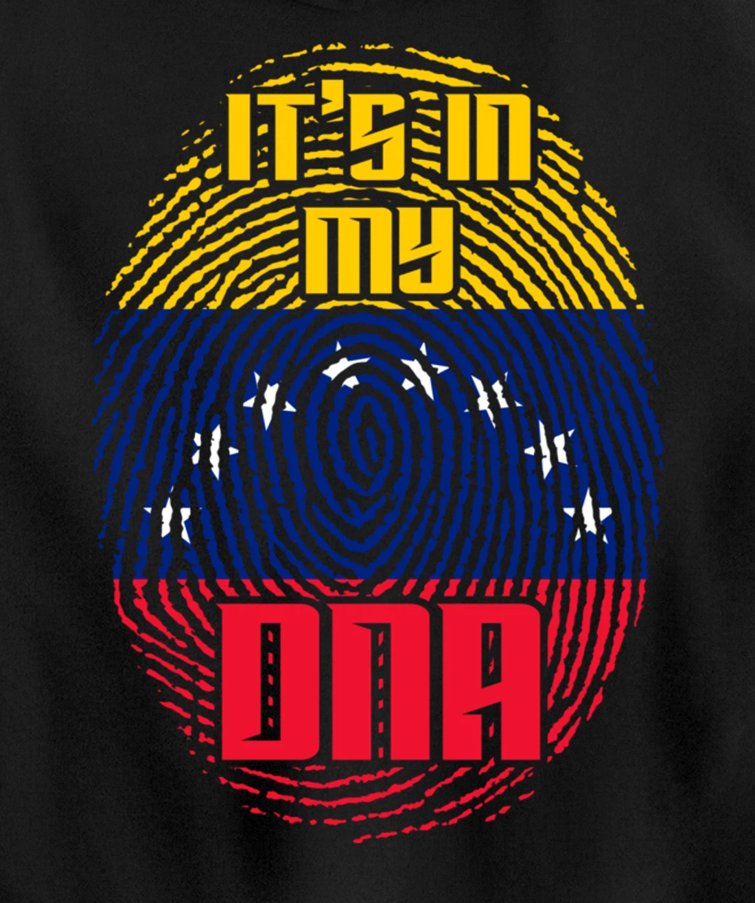 Venezuelan Flag Fingerprint DNA Patriotic Venezuela Pullover Hoodie