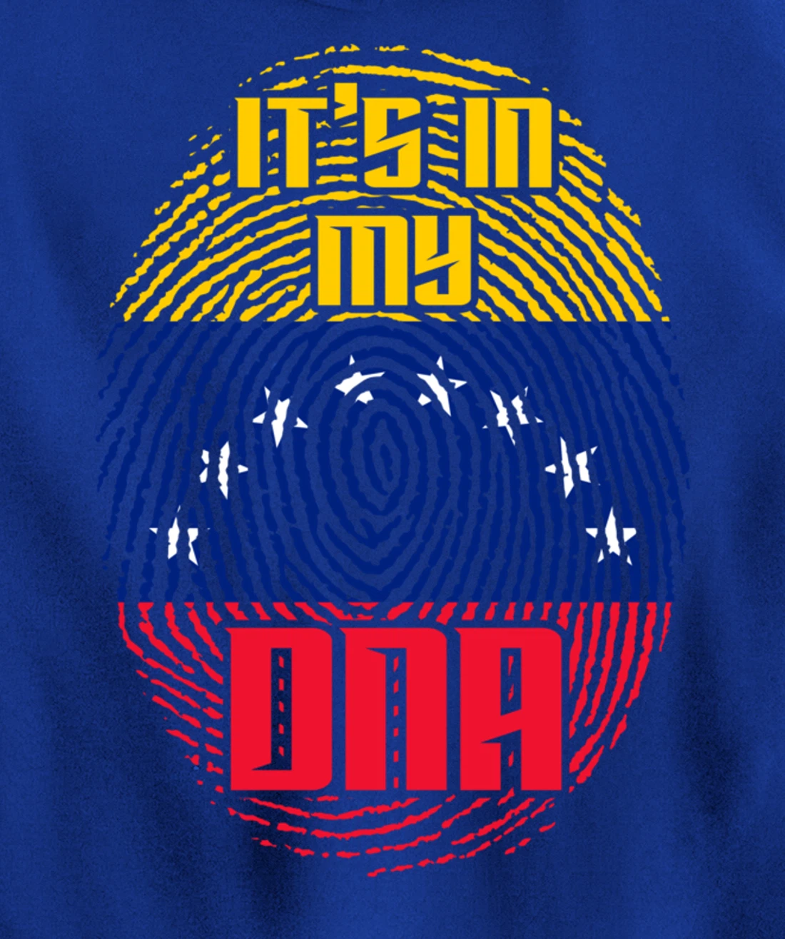 Venezuelan Flag Fingerprint DNA Patriotic Venezuela Pullover Hoodie