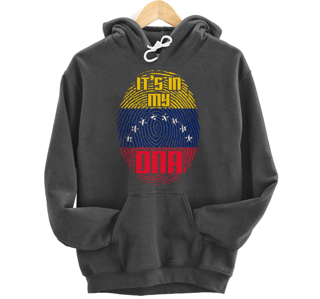 Venezuelan Flag Fingerprint DNA Patriotic Venezuela Pullover Hoodie