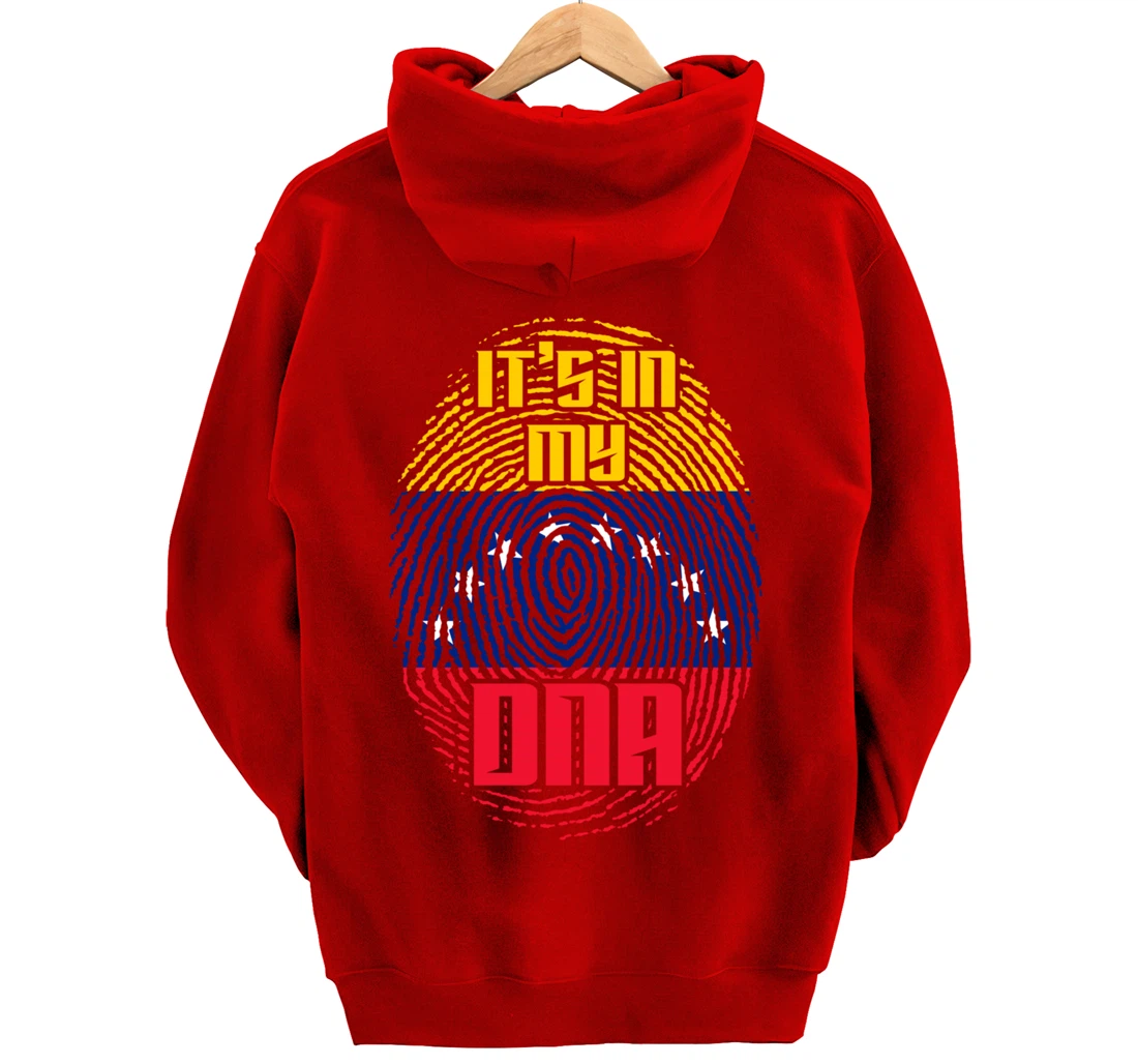 Venezuelan Flag Fingerprint DNA Patriotic Venezuela Pullover Hoodie