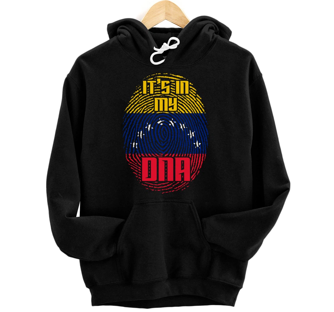 Venezuelan Flag Fingerprint DNA Patriotic Venezuela Pullover Hoodie