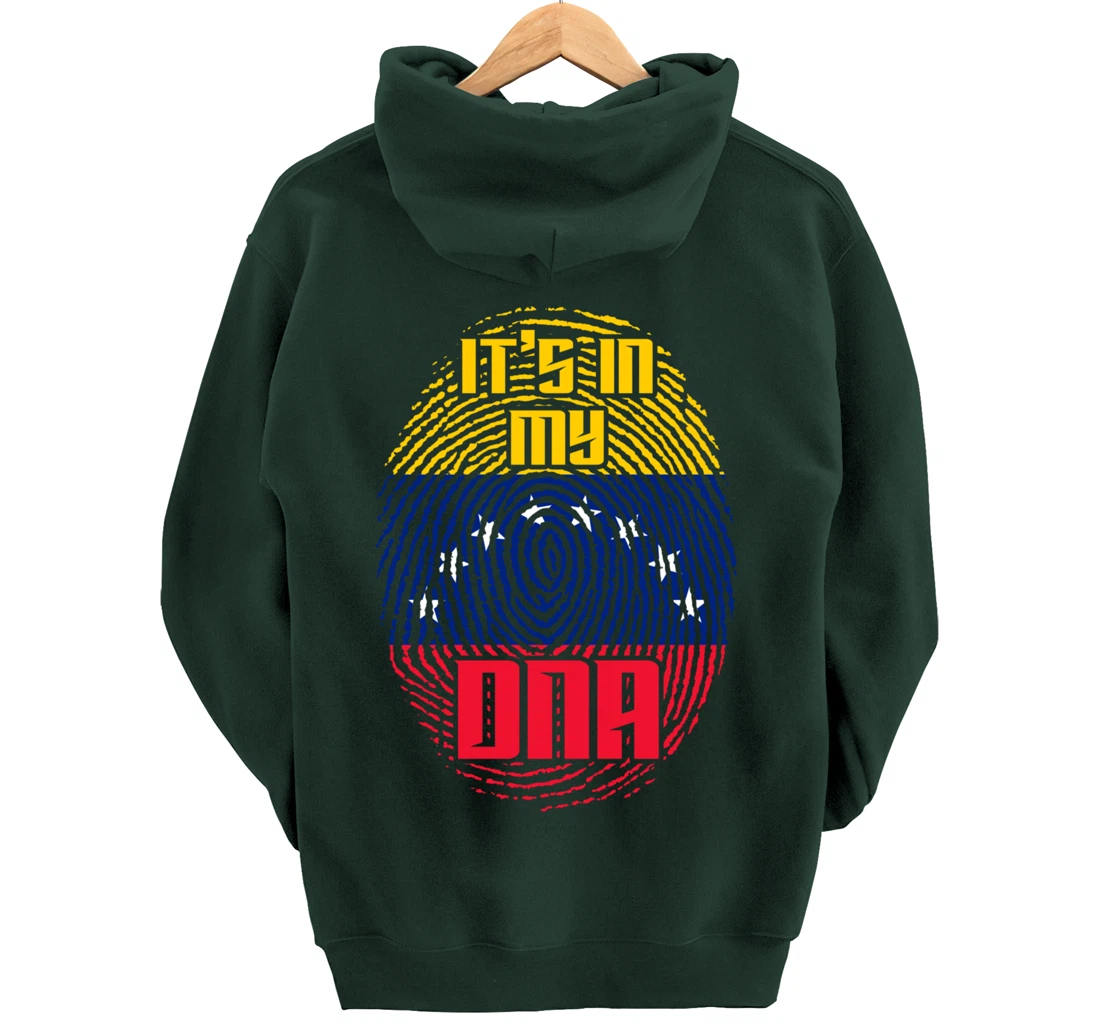 Venezuelan Flag Fingerprint DNA Patriotic Venezuela Pullover Hoodie