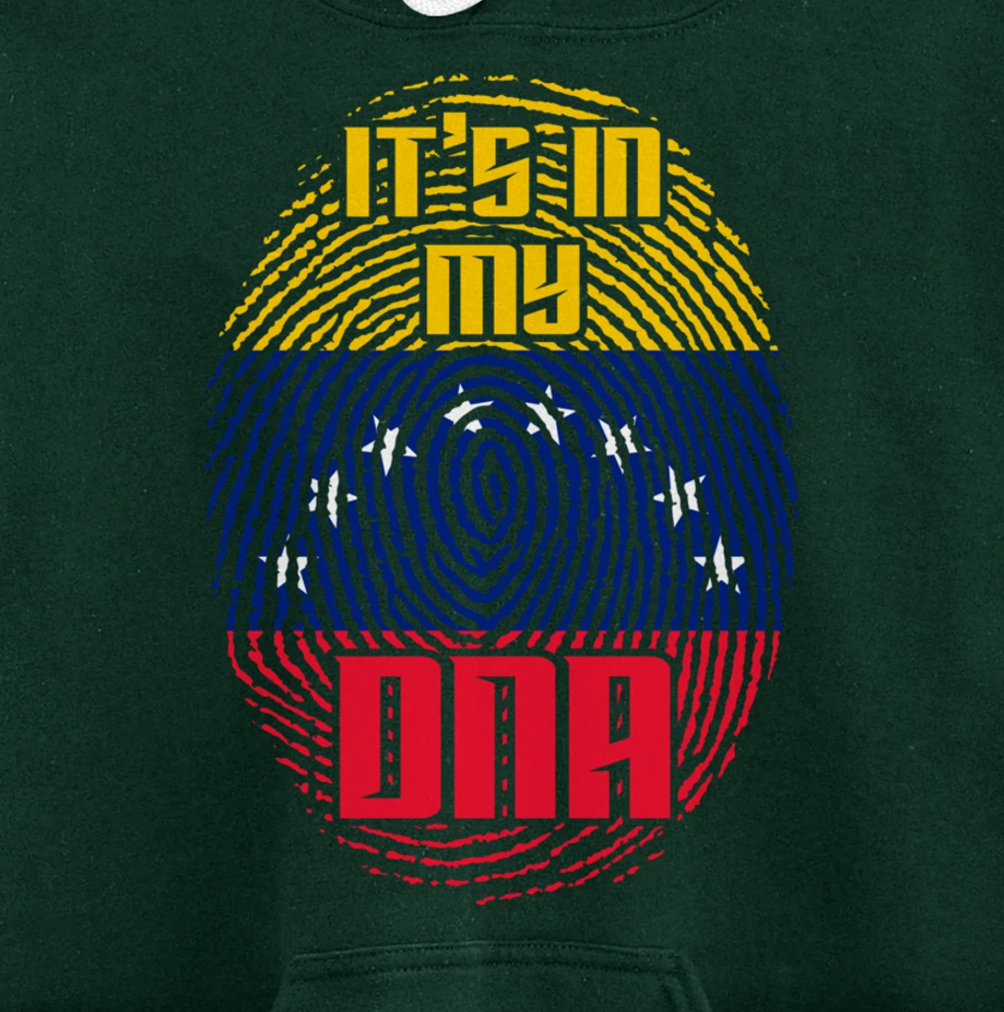 Venezuelan Flag Fingerprint DNA Patriotic Venezuela Pullover Hoodie