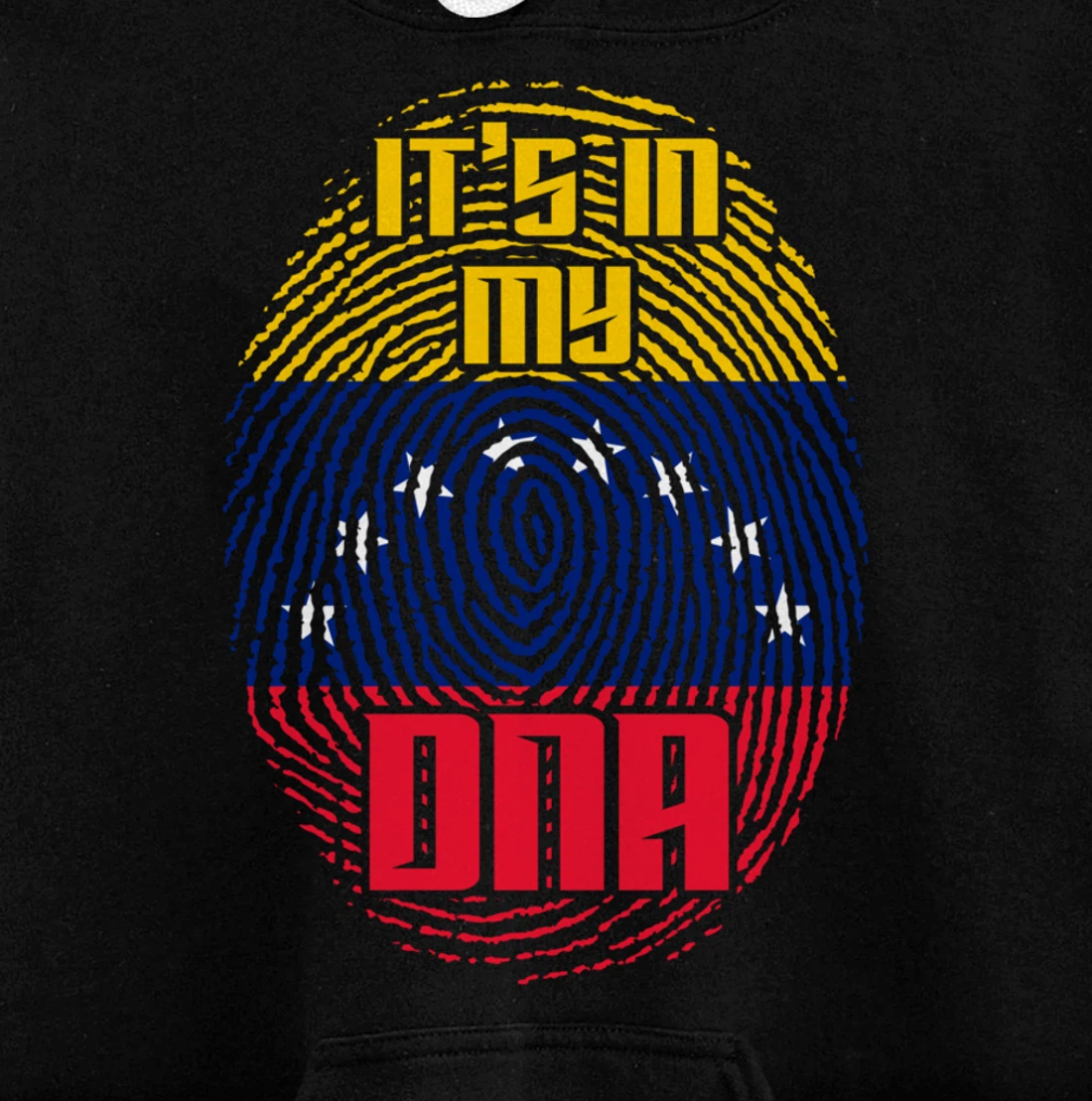 Venezuelan Flag Fingerprint DNA Patriotic Venezuela Pullover Hoodie
