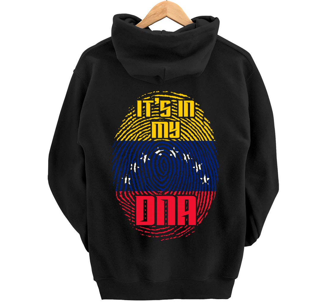 Venezuelan Flag Fingerprint DNA Patriotic Venezuela Pullover Hoodie