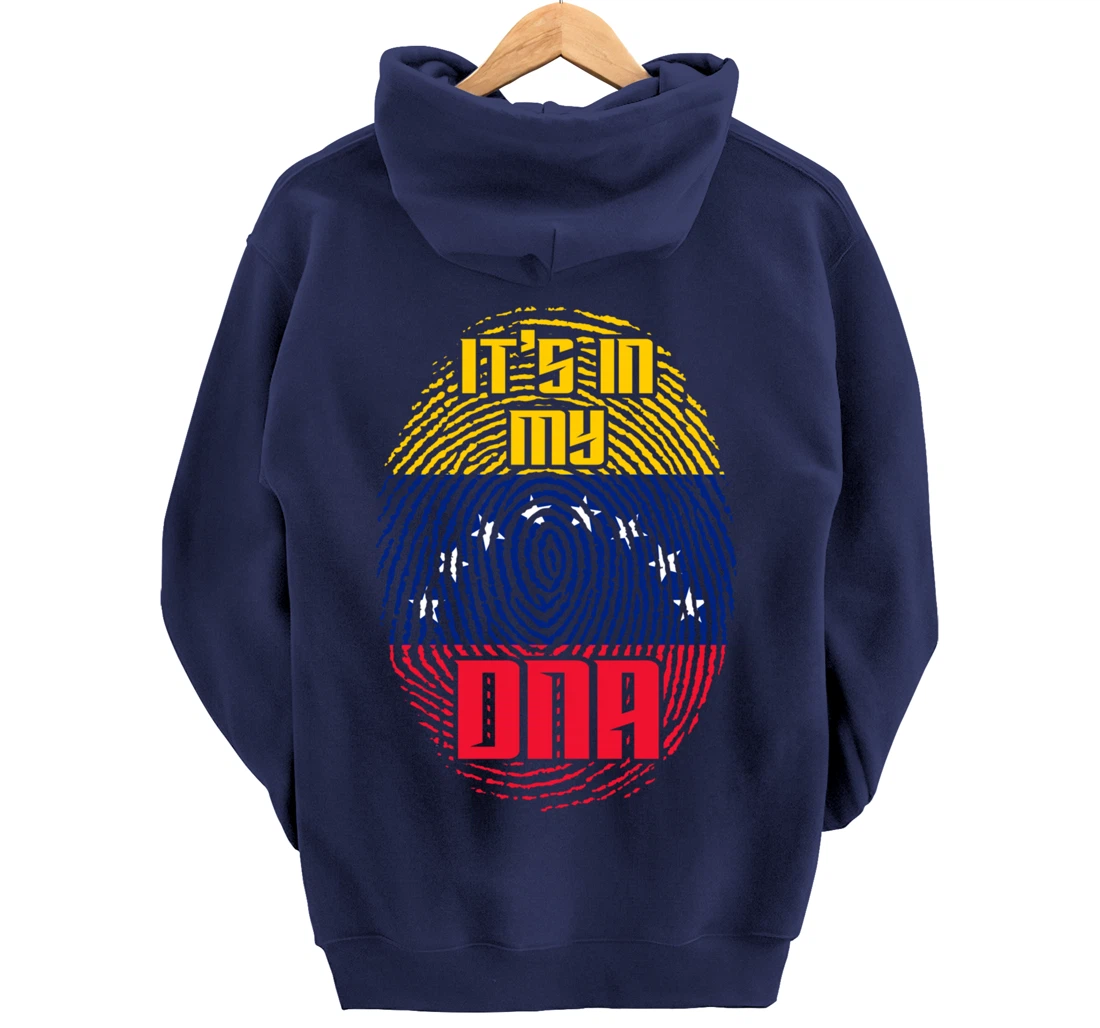 Venezuelan Flag Fingerprint DNA Patriotic Venezuela Pullover Hoodie