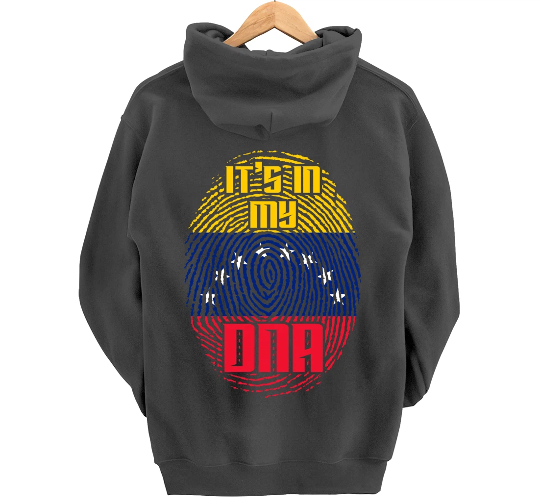 Venezuelan Flag Fingerprint DNA Patriotic Venezuela Pullover Hoodie