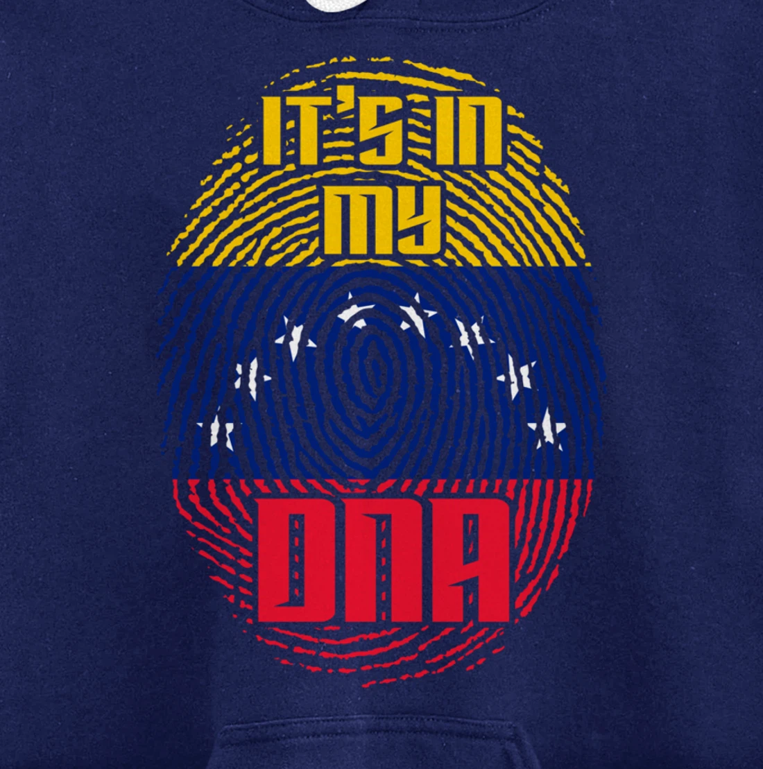 Venezuelan Flag Fingerprint DNA Patriotic Venezuela Pullover Hoodie