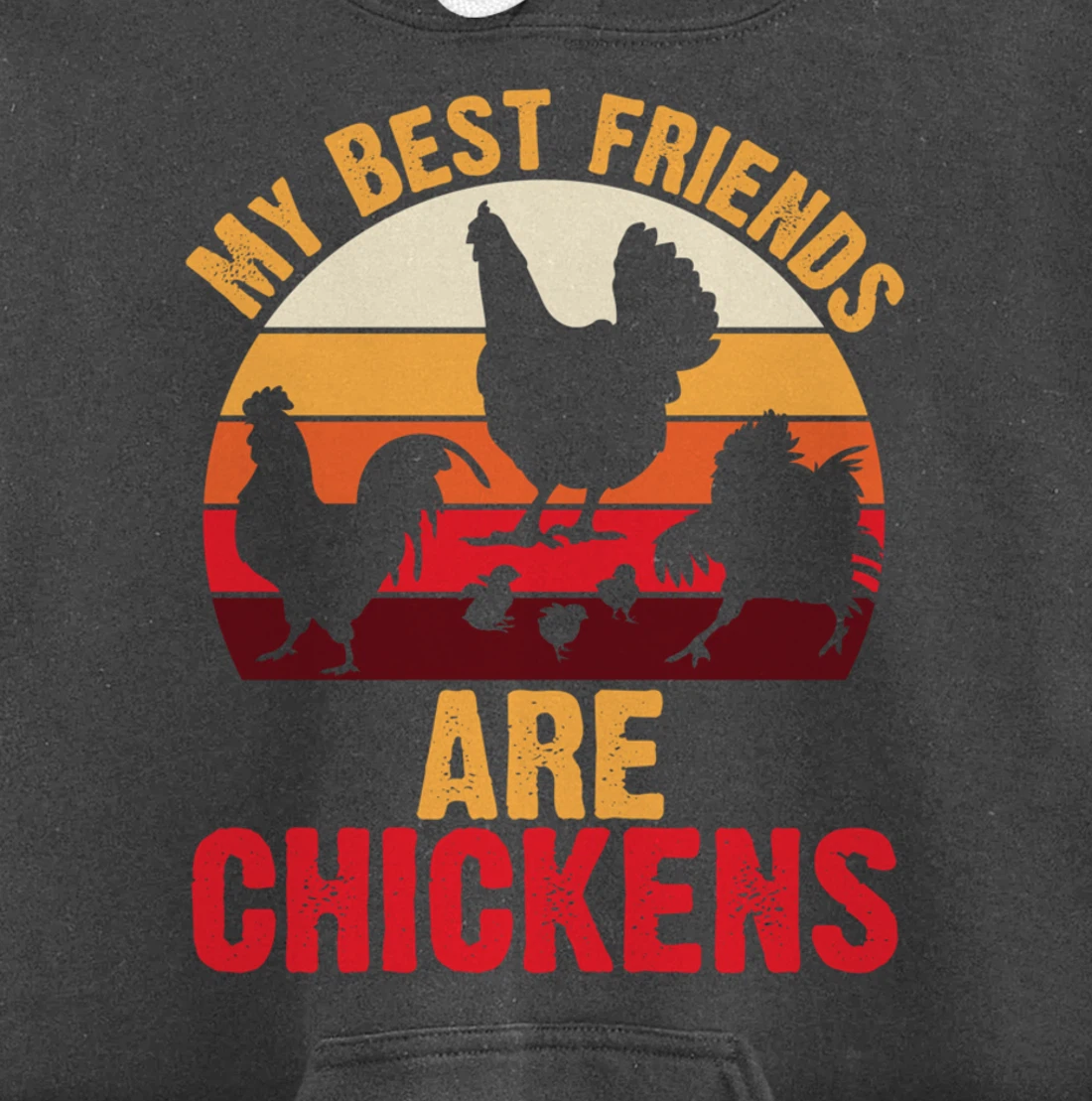 My Best Friends Are Chickens Chicken Retro vintage Chicken Pullover Hoodie