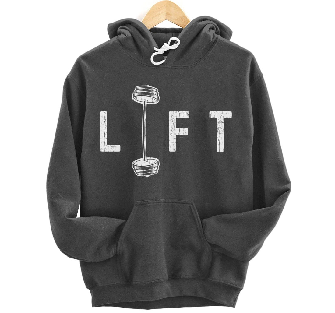 Lift Funny Gym Inspiring Motivational Graphic Pullover Hoodie