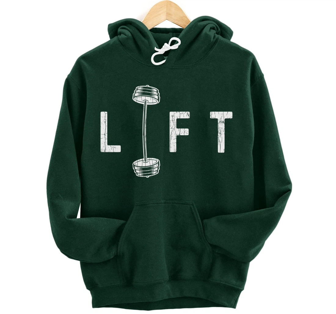 Lift Funny Gym Inspiring Motivational Graphic Pullover Hoodie