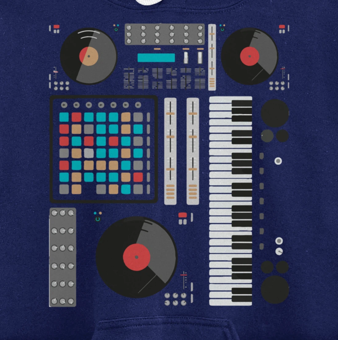 Electronic Music Synthesizer Techno Music For DJ Producer Pullover Hoodie