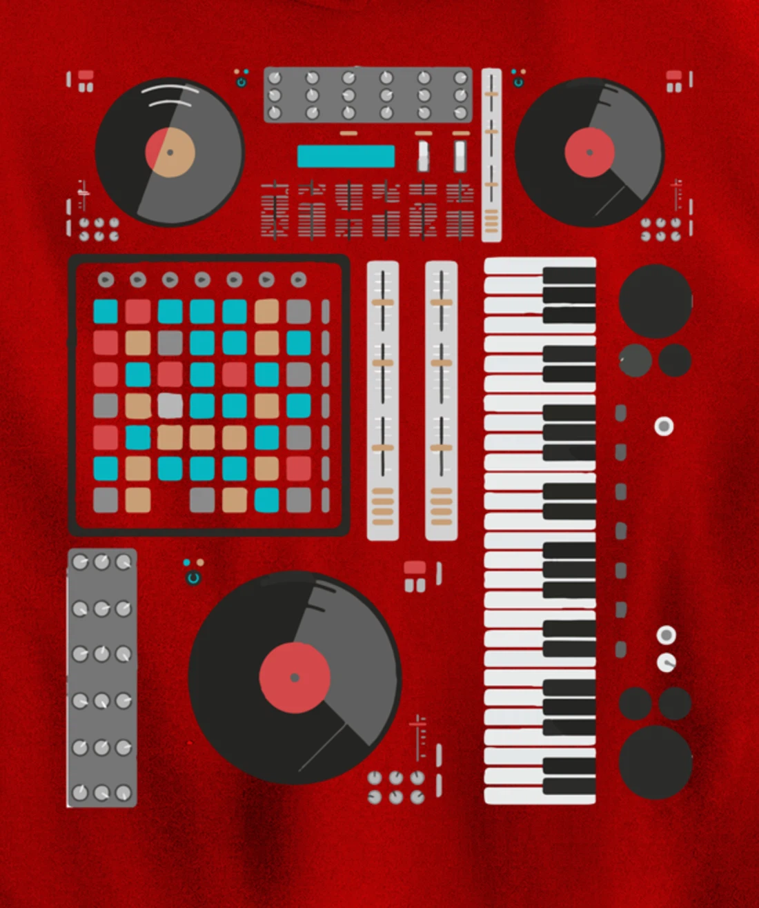 Electronic Music Synthesizer Techno Music For DJ Producer Pullover Hoodie