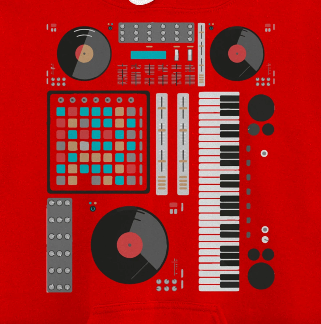 Electronic Music Synthesizer Techno Music For DJ Producer Pullover Hoodie