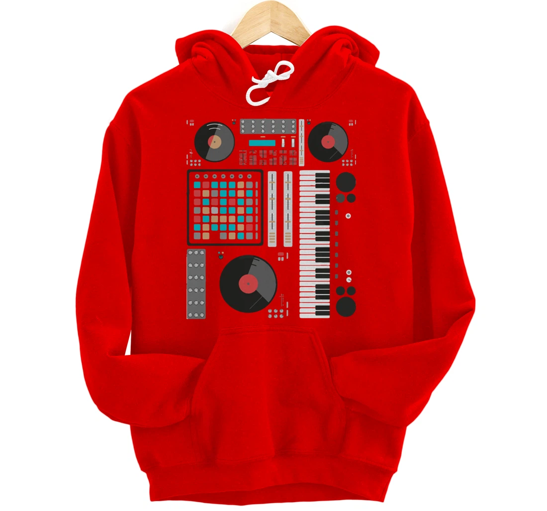 Electronic Music Synthesizer Techno Music For DJ Producer Pullover Hoodie