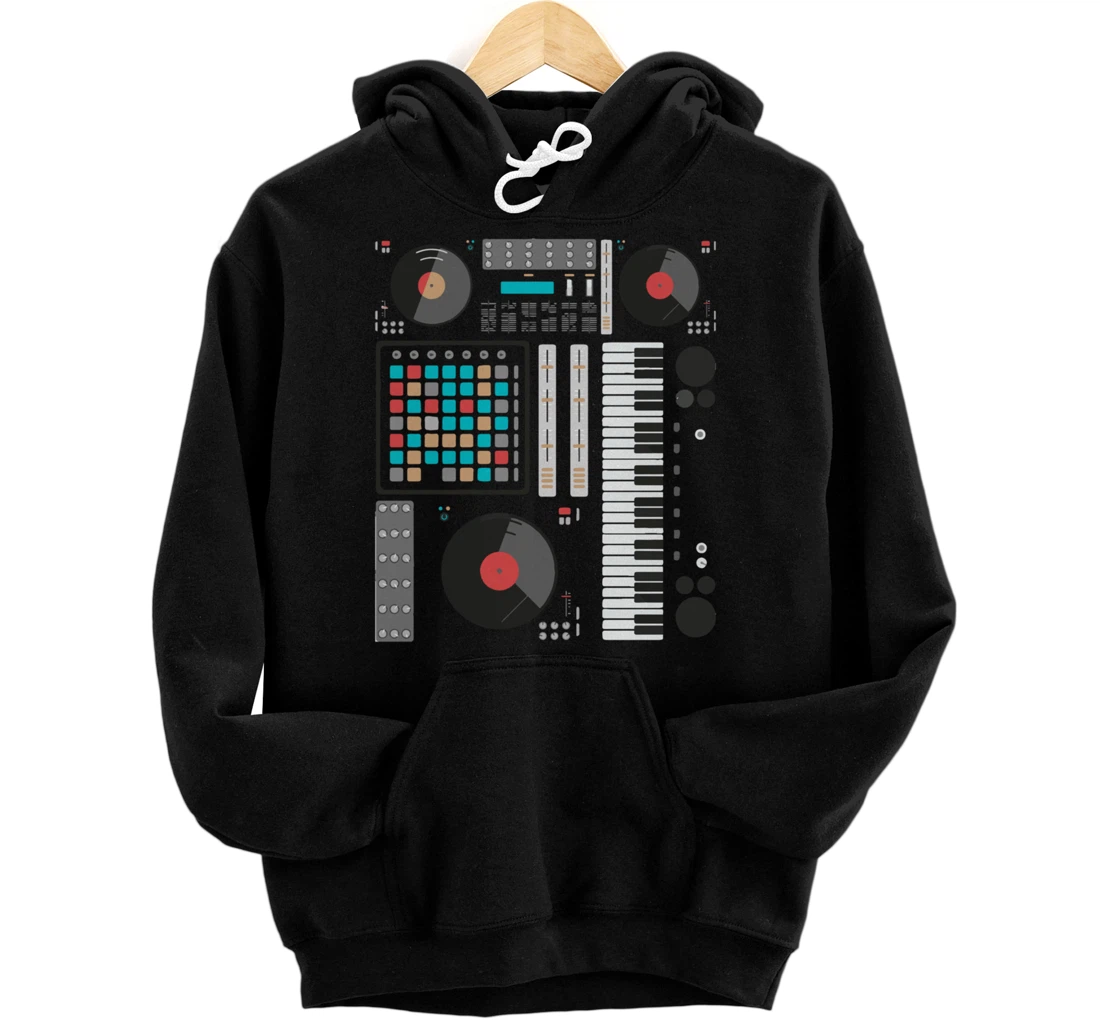 Electronic Music Synthesizer Techno Music For DJ Producer Pullover Hoodie