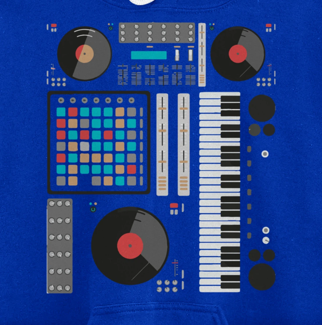 Electronic Music Synthesizer Techno Music For DJ Producer Pullover Hoodie