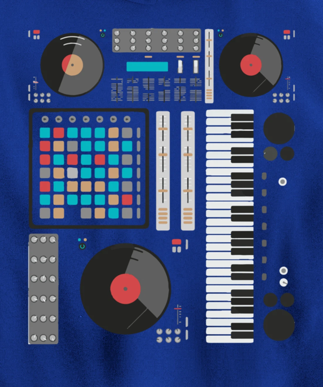 Electronic Music Synthesizer Techno Music For DJ Producer Pullover Hoodie