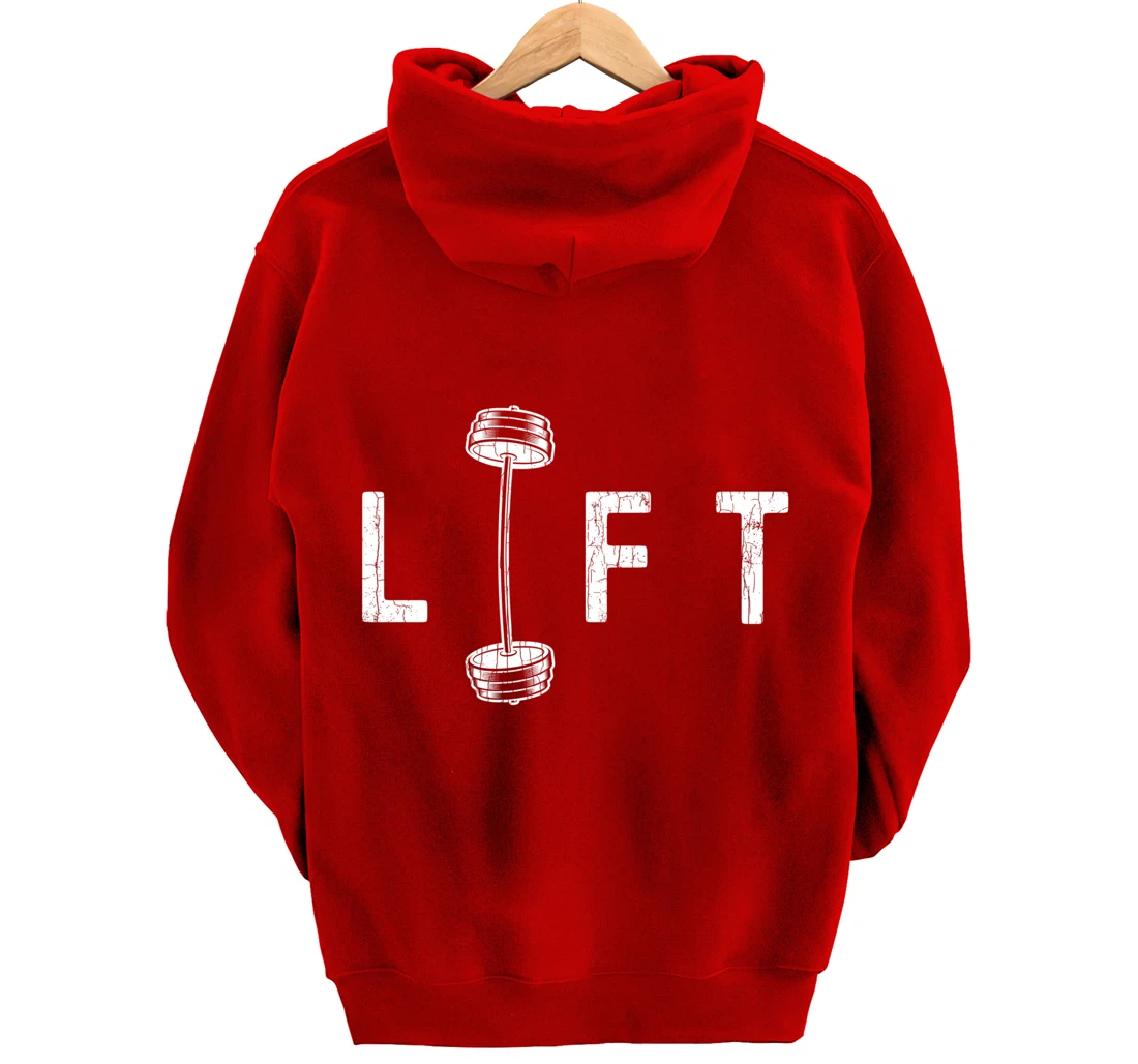 Lift Funny Gym Inspiring Motivational Graphic Pullover Hoodie
