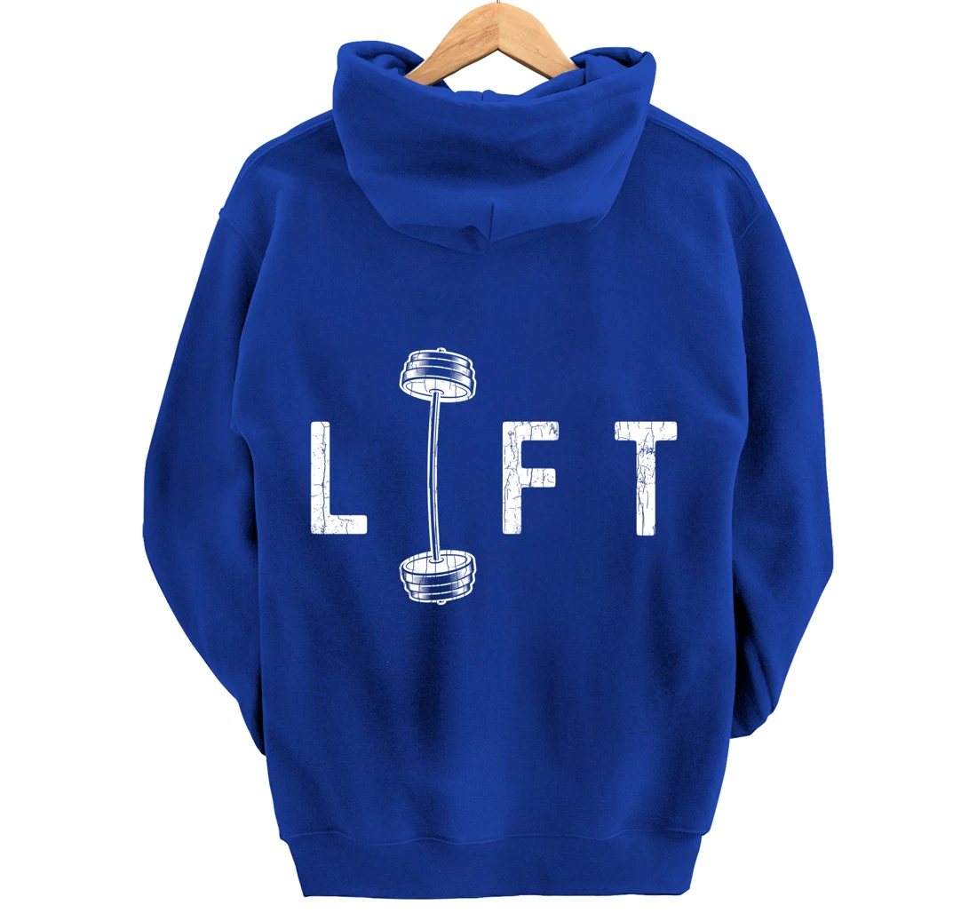 Lift Funny Gym Inspiring Motivational Graphic Pullover Hoodie