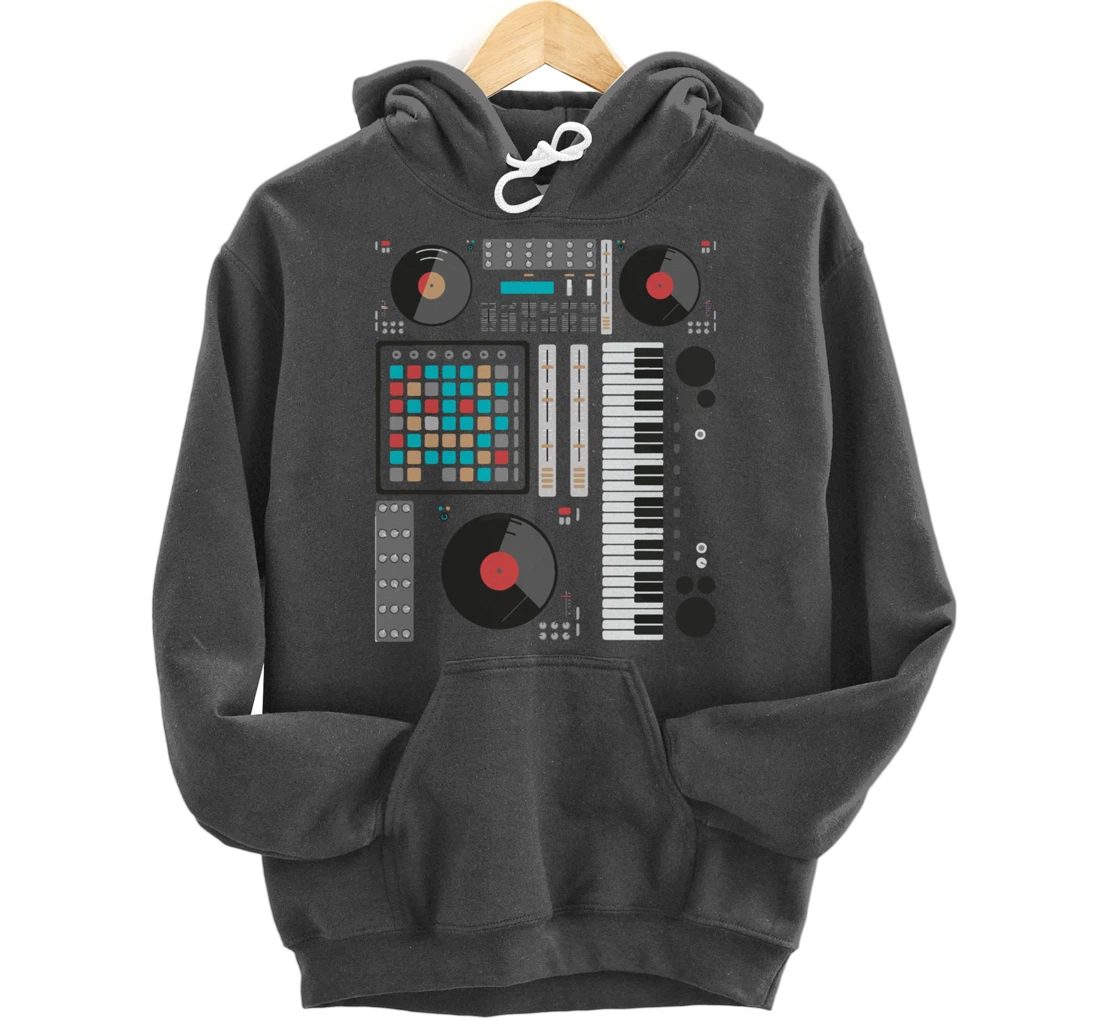 Electronic Music Synthesizer Techno Music For DJ Producer Pullover Hoodie
