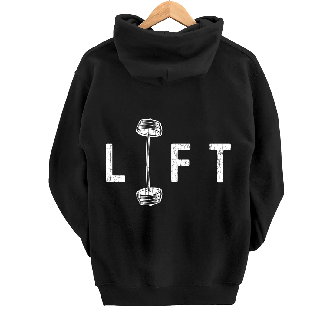 Lift Funny Gym Inspiring Motivational Graphic Pullover Hoodie
