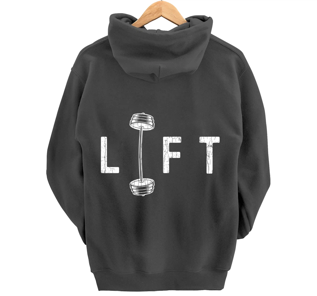 Lift Funny Gym Inspiring Motivational Graphic Pullover Hoodie